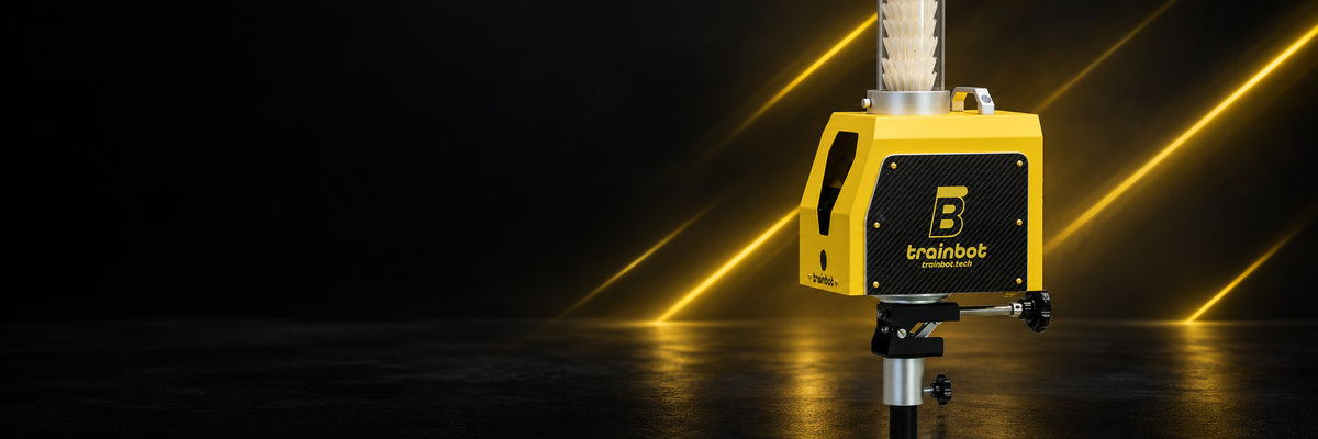 BaddyBot Pro viewed from the side with yellow light trails